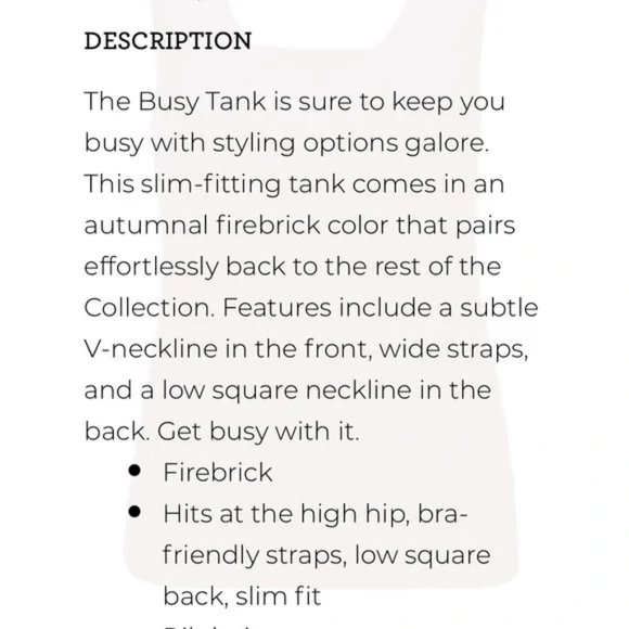 NWT | CAbi Busy Tank Red; Style 4381 - Picture 6 of 8